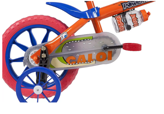Bicicleta Infantil Aro 12 Caloi Power Rex Laranja
