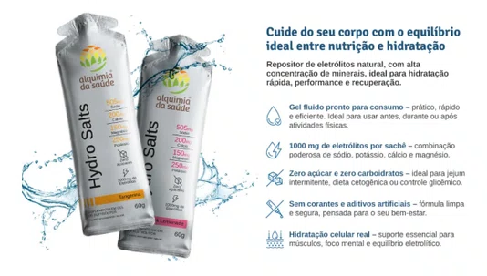 Caixa Hydro Salts Repositor Eletrólitos Tangerina 10Un 60G