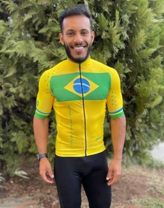 Camisa De Ciclismo Maculina Brasil Lynce