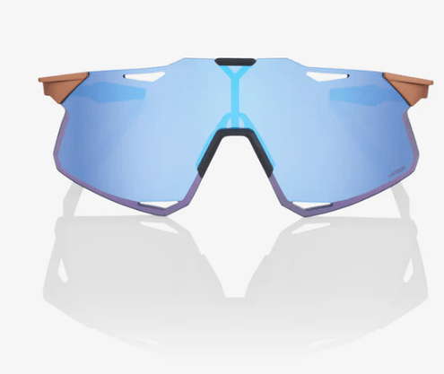Óculos Para Ciclismo 100% Hypercraft - Matte Copper Chromium - Hiper Blue Mirror Lens