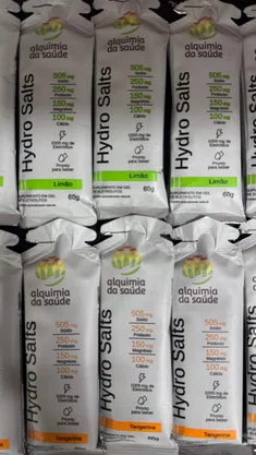 Mix Hydro Salts Alquimia Da Saúde - 5 Sachês Tangerina - 5 Sachês Limão