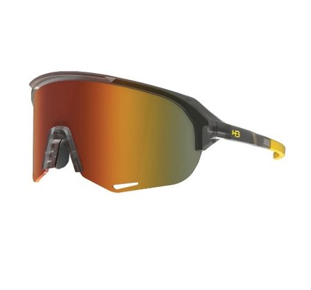 Óculos De Sol Hb Edge R - Grafite Fosco Com Lente Laranja - Matte Onyx/ Orange Chrome