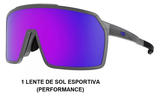 Óculos De Sol Hb Presto 2.0 Para Grau Navy Blue Chrome - Azul
