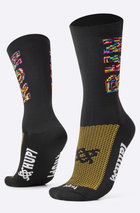 Meia Hupi Run Colors Preto - Lt Para Pés Menores