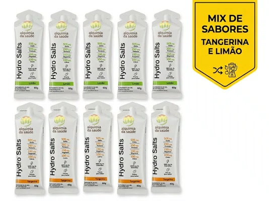 Mix Hydro Salts Alquimia Da Saúde - 5 Sachês Tangerina - 5 Sachês Limão