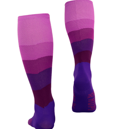 Meia De Ciclismo Hupi Longa Colors Roxo