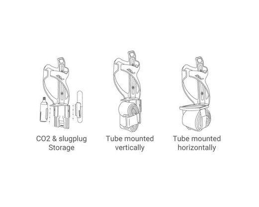 Suporte Para  Caramanhola + Porta Co2 + Porta Reparo Tubeless