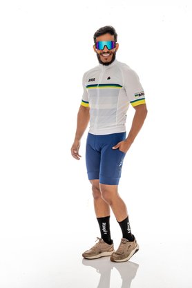 Camisa De Ciclismo Masculina Brasil Listras