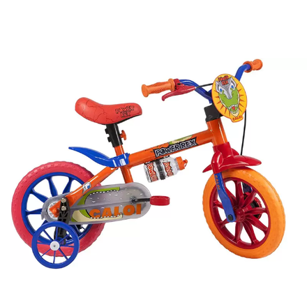 Bicicleta Infantil Aro 12 Caloi Power Rex Laranja