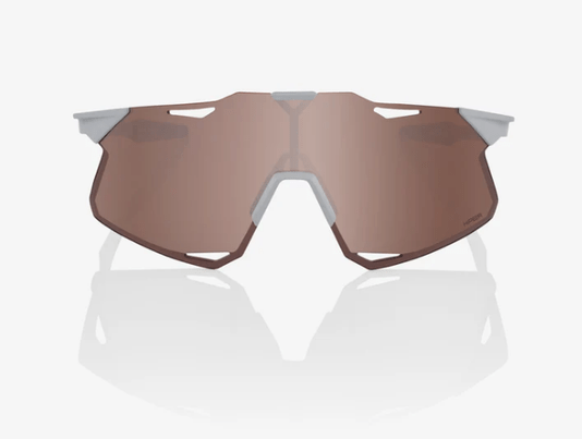 Óculos Para Ciclismo 100% Hypercraft - Matte Stone Grey - Hiper Crimson Silver Lens