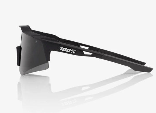 Óculos 100% Speedcraft Xs (Pequeno) - Soft Tact Black - Smoke Lens