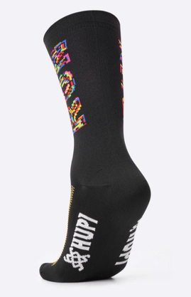 Meia Hupi Run Colors Preto - Lt Para Pés Menores