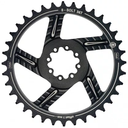 Coroa Ictus Direct  8 Bolt Offset 3Mm 36 - Preta