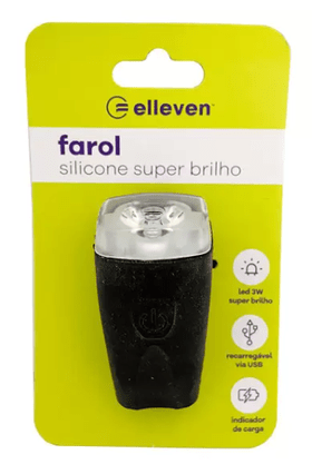 Farol Elleven Silicone - 1 Led 3 Funçoes