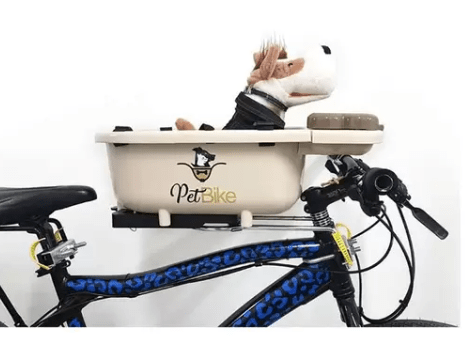 Cadeirinha De Cachorro Para Bikes Kalf Pet Bege/Marrom