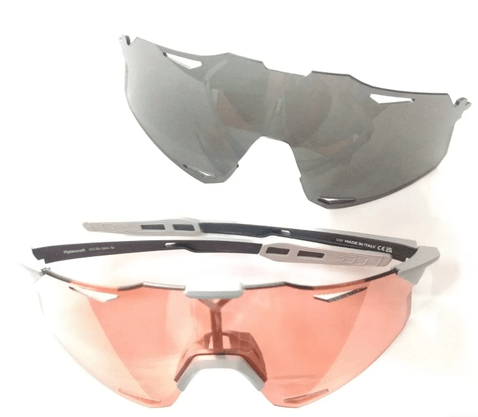 Óculos Para Ciclismo 100% Hypercraft - Matte Stone Grey - Hiper Coral Lens