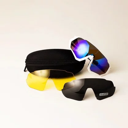 Óculos De Ciclismo Com 3 Lentes Tetrapad