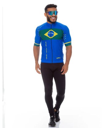 Camisa De Ciclismo Masculina Brasil
