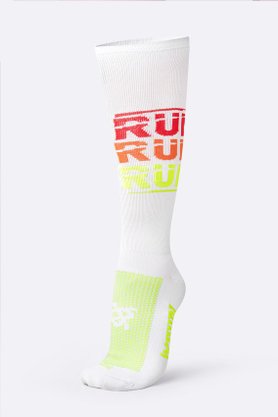 Meia Hupi Run Run Run - Branco Longa