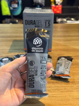 Caixa De Carbogel Duragel Com 27G Carb + Taurina Sabor Laranja - 60G 15 Unidades