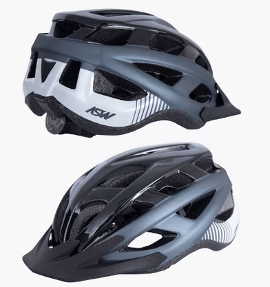 Capacete Para Ciclismo Asw Fun Cinza/Preto