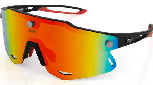 Óculos De Sol Hupi Magnetic Preto - Lente Vermelho Espelhado