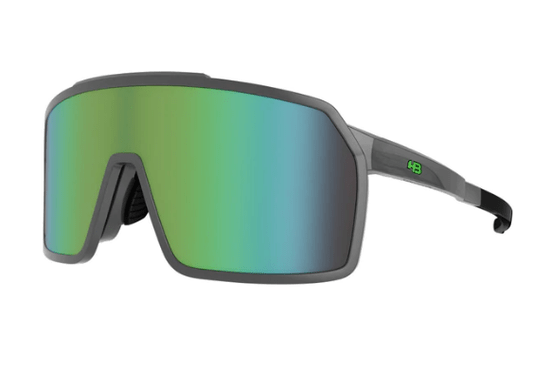 Óculos Hb Presto Graphene Green Chrome Para Grau + Duas Lentes Espelhadas