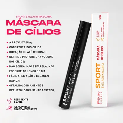 Máscara De Cílios Sport Eyelash Pink Cheeks 8G Super Rimel