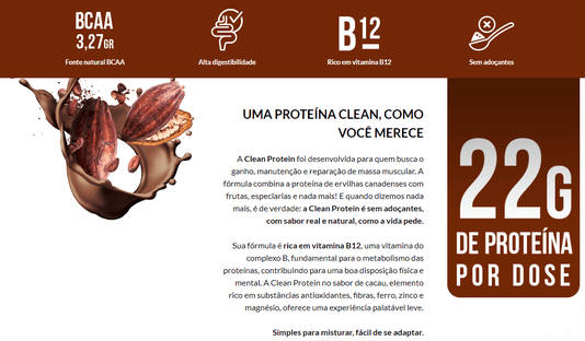 Clean Protein De Cacau Alquimia Da Saúde 675G - Proteína Limpa Para Seu Treino