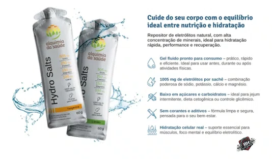 Caixa Hydro Salts Repositor Eletrólitos Limão 10Un 60G