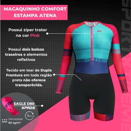 Macaquinho Feminino Manga Longa Sportxtreme Atena
