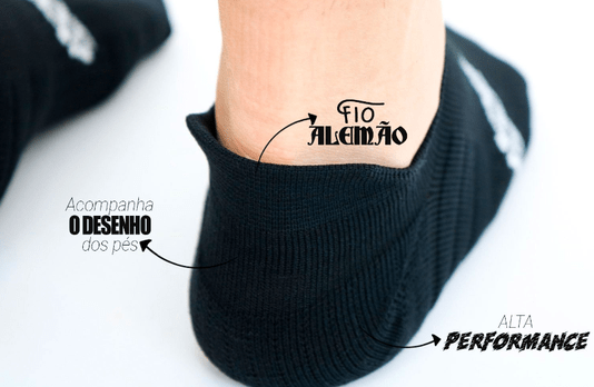 Meia De Ciclismo Hupi Running Pro Invisível - Unico