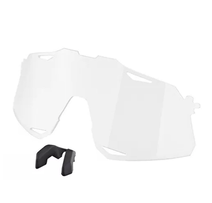 Óculos Para Ciclismo 100% Hypercraft - Gloss Black - Hiper Silver Lens Black