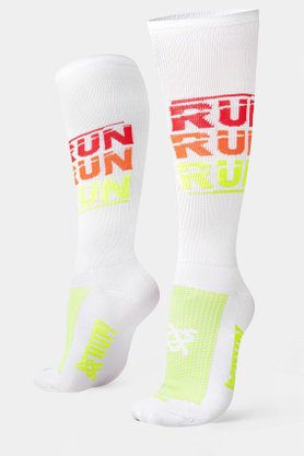 Meia Hupi Run Run Run - Branco Longa