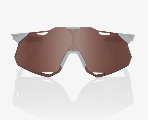 Óculos Para Ciclismo 100% Hypercraft Xs (Pequeno) - Matte Stone Grey - Hiper Crimson Silver Mirror Lens
