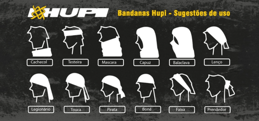Bandana Hupi Splash Amarelo