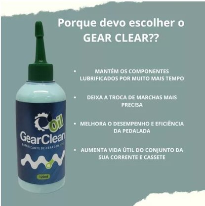 Óleo Lubrificante De Cera Com Ptfe Gear Clean 120Ml