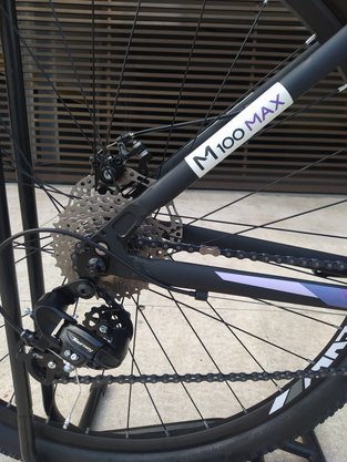 Bicicleta Trinx M100 Aro 29 Al Freios À Disco Mec 21V Preto/Roxo - Tam 17
