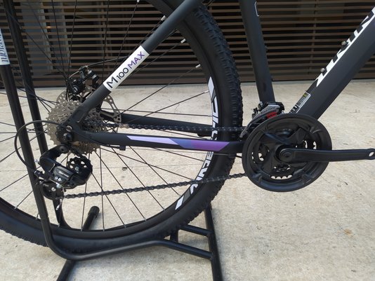 Bicicleta Trinx M100 Aro 29 Al Freios À Disco Mec 21V Preto/Roxo - Tam 17