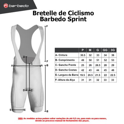 Bretelle De Ciclismo Masculino Barbedo Sprint