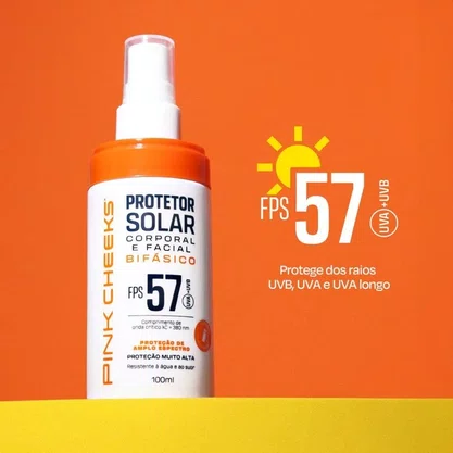 Protetor Solar Corporal Facial Bifasico Fps 57 Fpuva 30 100Ml