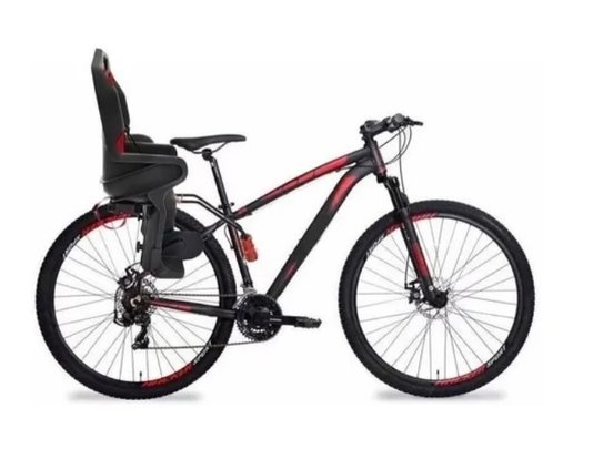 Cadeirinha De Bike Polisport Dusky Traseira - Excelente Para Mountain Bike