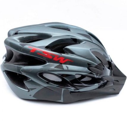 Capacete De Ciclismo Tsw Preto/Laranja