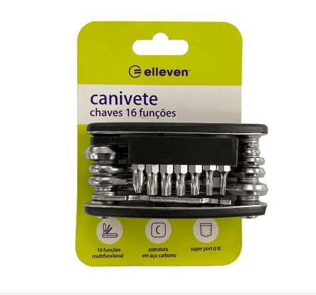 Canivete 16 Funções Kit Ferramenta Para Bike  Elleven