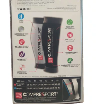 Canelito De Compressão R2 Run Compressport Branca R2