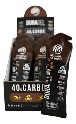 Caixa De Carbogel Duragel Com 40G Carb + Cafeína Sabor Café - 60G 15 Unidades