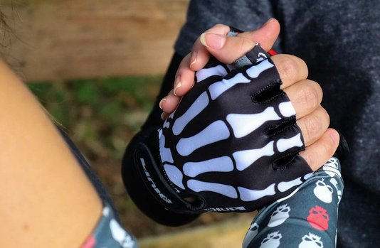 Luva Ciclismo Hupi Eco Dedo Curto Bones