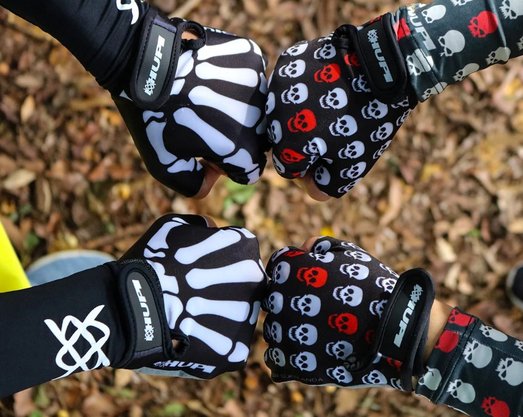 Luva Ciclismo Hupi Eco Dedo Curto Bones