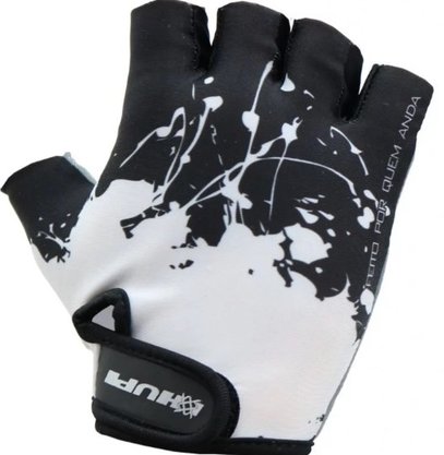 Luva Ciclismo Hupi Eco Dedo Curto Slash/Branco
