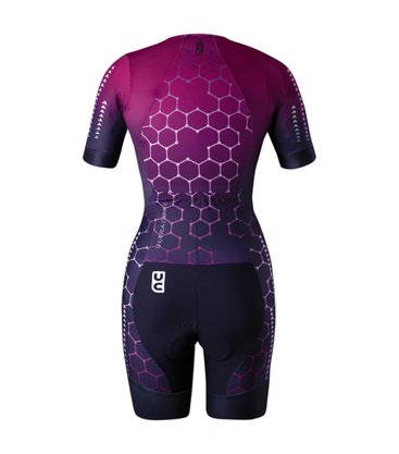Macaquinho Feminino Manga Curta Ultracore Cyber Pink Com Top